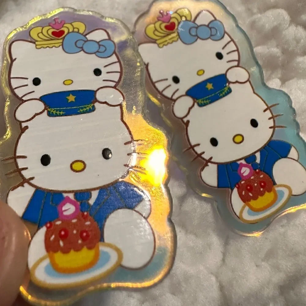 Hello Kitty Amazing Hair Clip 2 Pcs  Aurora borealis